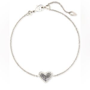 Kendra Scott Ari Heart bracelet in Platinum Drusy